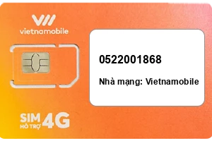 Sim Vietnamobile 0522001868 